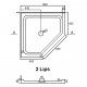 900x900mm Diamond Shower Tray Center/Corner Waste